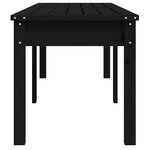 vidaXL Banc de jardin à 2 places noir 159 5x44x45cm bois massif de pin