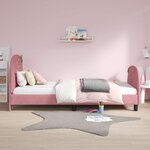 vidaXL Cadre de lit pour enfants avec tête de lit Rose 90 x 200 cm