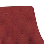 vidaXL Chaises pivotantes à manger lot de 4 Rouge bordeaux Tissu