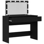 vidaXL Coiffeuse avec LED en chêne noir 100x40x120 cm