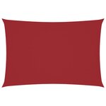 vidaXL Voile de parasol tissu oxford rectangulaire 2 5x4 5 m rouge