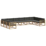 vidaXL Ensemble de canapés d'extérieur 10 pc Blanc et anthracite