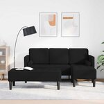 vidaXL Ensemble de Canapés 2 Pièces Noir 173 x 131 x 67 cm tissu