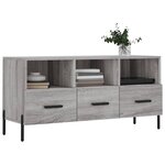 vidaXL Meuble TV sonoma gris 102x36x50 cm bois d'ingénierie