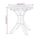 vidaXL Table de Jardin Ø40x41 cm Bois Massif Teck