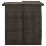 vidaXL Ensemble de bar de jardin 4 Pièces coussins Résine tressée Marron