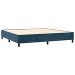vidaXL Sommier à lattes de lit matelas et LED Bleu foncé 200x200 cm