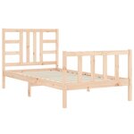 vidaXL Cadre de lit et tête de lit 100x200 cm bois massif