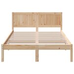 vidaXL Cadre de lit en bois de pin Naturel Bois de pin 135 x 190 cm
