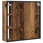 vidaXL Armoire à miroir de salle de bain vieux bois bois d'ingénierie