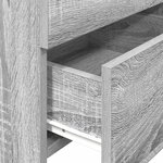 vidaXL Tables de chevet 2 pièces avec 2 tiroirs Gris Sonoma 40 x 36 5 x 62 cm
