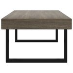 vidaXL Table basse Gris et noir 120x60x40 cm MDF et fer