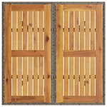 vidaXL Ensemble de salle à manger pour jardin 5 Pièces Gris Poly rotin