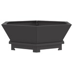 Chauffe-plat hexagonal vidaXL noir 75x75x28 cm en acier