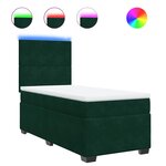 vidaXL Sommier à lattes de lit avec matelas Vert foncé 90x200 cm