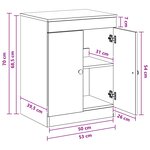 vidaXL Armoire de salle de bain Gris béton 54 x 41 x 70 cm