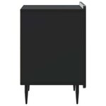 vidaXL Cabinet de chevet Noir 43 x 34 5 x 52 cm Bois d'ingénierie