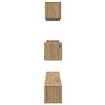 vidaXL Ensemble meuble TV 7 Pièces chêne artisanal 80 x 30 x 30 cm