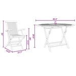 vidaXL Ensemble de salle à manger pour jardin 5 Pièces Marron Teck massif