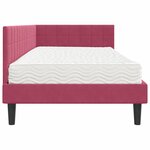 vidaXL Cadre de lit d'angle avec matelas 2 Pièces Vert Velours