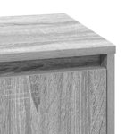 vidaXL Table de chevet avec lumières LED Gris Sonoma 39x34 5x50 cm