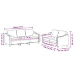 vidaXL Ensemble de canapés 2 Pièces coussins gris clair tissu