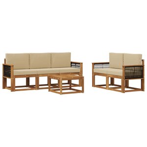 vidaXL Ensemble de canapés d'extérieur 6 pc