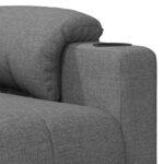 vidaXL Fauteuil électrique de massage Gris clair Tissu