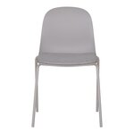 2 chaises gris clair avec assise en coussin