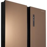 Schneider - réfrigérateur américain - 482 litres - total no frost - classe f - miroir gold