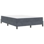 vidaXL Lit boxspring avec matelas Gris foncé 140 x 200 cm Velours