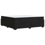 vidaXL Cadre de lit avec matelas Noir 200 x 200 cm tissu