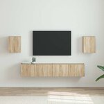 vidaXL Meuble TV mural 2 Pièces Sonoma 30 x 31 x 40 cm Bois d'ingénierie