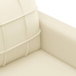 vidaXL Ensemble de canapés 2 Pièces avec coussins Crème Similicuir