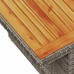 vidaXL Salon de jardin avec coussins 6 Pièces gris résine tressée acacia