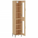 vidaXL Buffet haut Chêne sonoma 34 5x34x180 cm Bois d'ingénierie