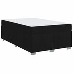 vidaXL Cadre de lit avec matelas Noir 120 x 190 cm tissu