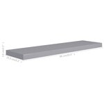 vidaXL Étagères murales flottantes 2 Pièces gris 90x23 5x3 8 cm MDF