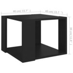 vidaXL Table basse Noir 40x40x30 cm Bois d'ingénierie