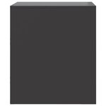 vidaXL Table de chevet noir 34 5x39x44 cm acier