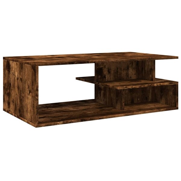 vidaXL Table basse chêne fumé 102x55x35 cm bois d'ingénierie