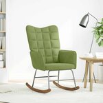 vidaXL Chaise à bascule Vert clair Velours