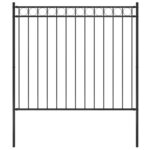 vidaXL Clôture de jardin Acier 1 7x1 5 m Noir