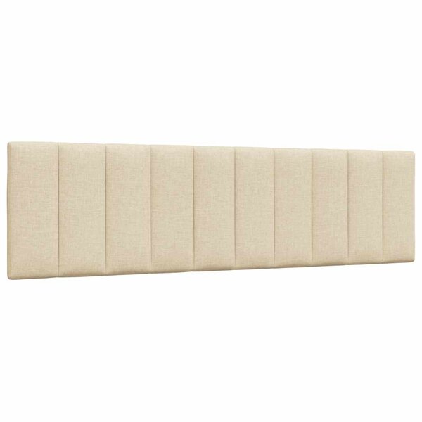 vidaXL Coussin de tête de lit Hanko crème 180 cm tissu