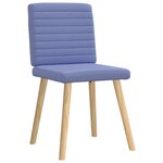 vidaXL Chaises à manger lot de 4 bleu jean tissu