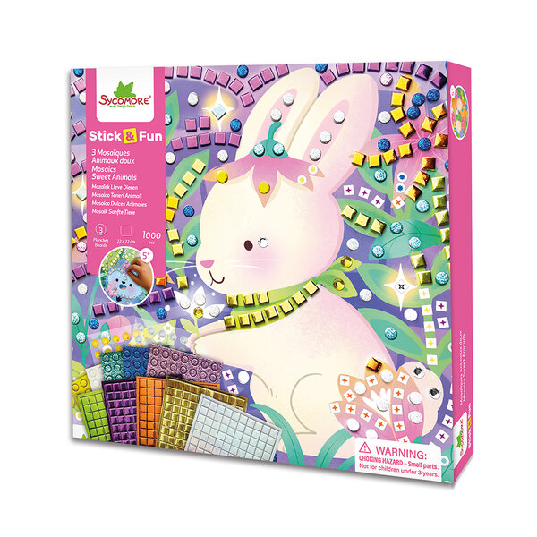 Stick'N Fun - PM 3 Mosaïques - Animaux doux