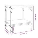 vidaXL Meuble TV Chêne sonoma 40x33x41 cm Bois d'ingénierie et acier