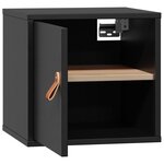 vidaXL Armoire murale Noir 31 5x30x30 cm Bois de pin massif