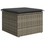vidaXL Salon de jardin avec coussins 8 Pièces gris résine tressée acacia