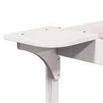 vidaXL Cadre de lit avec tables de chevet Blanc 160 x 210 cm